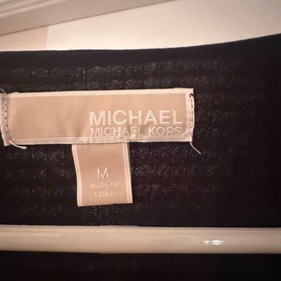 Michael Kors Red and Black Paisley Long Sleeve Dress - Picture 2 of 3